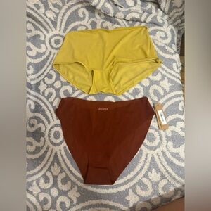Bundle Of 2 Panties Skims Size XXS Boy Short Panties Topaz Saffron Brief Panty